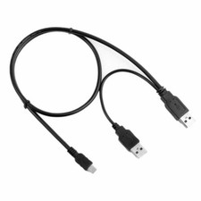 2ft Mini USB Y Power Charger +Data SYNC Cord Cable For Double Power DOPO Table picture