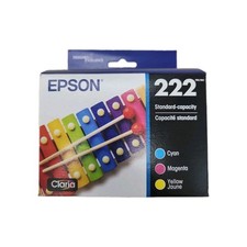 Epson 222 Color Ink Cartridges T222520 Cyan Magenta Yellow - 04/2029 New Sealed picture