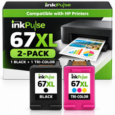 67XL Ink Cartridge Combo for HP Ink 67 Deskjet 2852e 2855e 4152 4155 2700 2700e picture