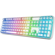 MOFII RGB Backlit Full Size Wireless Keyboard Bluetooth 2.4GHz Tri-Mode picture