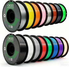 16Rolls PETG Filament Bundle Filament Bulk,1.75 Mm Black+White+Grey+Red+Green+Bl picture