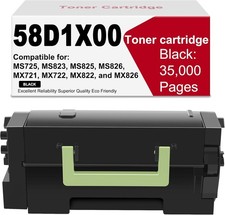 58D1X00 Toner Cartridge for Lexmark MS823 MS825 MS826 MS725 MX721 MX722 Series picture