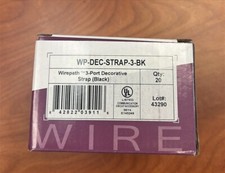 Wirepath WP-DEC-STRAP-3-BK 3-port decor strap black box of 20 picture