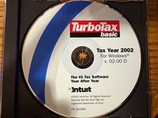 Intuit Turbotax Basic 2002 Software in Jewel Case picture