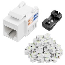 iwillink 10Gbps Cat6 Keystone Jack, 50-Pack, White picture