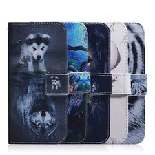 Wolf Dog Tiger Flower Lion Card Wallet Cover Case for A54 A26 A36 A07 A05 A37 picture