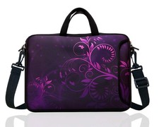 17-Inch to 17.3-Inch Neoprene Laptop Shoulder 17inch/17.3 inch, Purple Flower picture