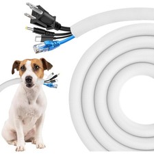 Cord Protectors from Pets No Chew, 10FT - 1/2 Inch, White | Durable Cord Covers picture