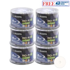 300 Ridata 6X BD-R 25GB Blu-ray White Inkjet Hub Printable Recordable Blank Disc picture