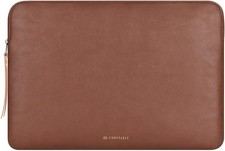 Brown PU Leather Laptop Sleeve, Slim Case for 15