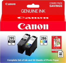 Canon PG-295XL/CL-286XL Combo Pack of Ink & Photo Paper, Compatible with TR7120, picture