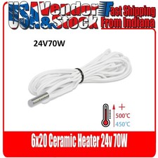 24V 60w Ceramic Heater Cartridge, 620, 1M Cable, Hotend Heating Tube picture