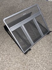 Rubbermaid Rolodex Adjustable Laptop Stand/Riser Aluminum Mesh 13” X 11