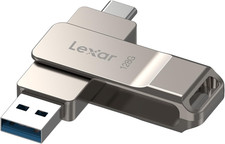 Lexar D40E 128GB Dual USB 3.2 Gen 1 Type-C Jump Drive, Champagne Silver picture