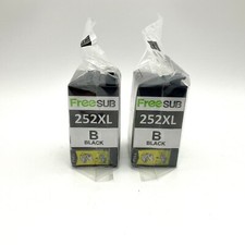 Free Sub 252XL B Black High Yield  (2) Ink Cartridges #4834 New Open Box Sealed picture