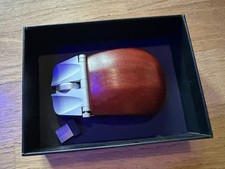 EXOvault Wireless Mouse Silver Aluminum & Rosewood Bluetooth Barely Used w/ Box picture