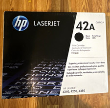 HP 42A Genuine Black LaserJet Toner Cartridge Q5942A for 4240 4250 4350 picture