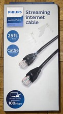 Philips A/V Ethernet Streaming Internet Cable 25ft (7.6m) Cat5e Network 100Mbps picture