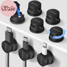 8 Pack Magnetic Cable Management Clips - Ideal Cord Holder for Nightstand, Desk, picture