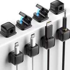 8 Pack Magnetic Cord Organizer Holder Strong Adhesive Desk Cable Management for picture
