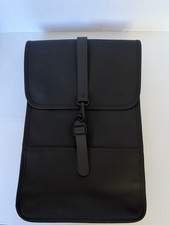 RAINS - Rucksack Backpack - Black - Water Resistant Embossed With Company Logo picture