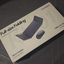 Foldable Keyboard and Mouse, Samsers KM08X Folding Bluetooth Keyboard Mouse... picture