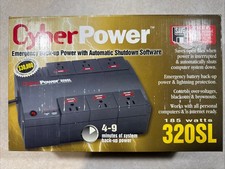 NEW Cyber Power 320SL 185 Watts Emergency AUTOMATIC Backup Shut Off Software picture