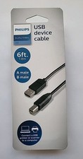 Philips 6 ft USB 2.0 Device Printer/Computer Connection Cord New picture