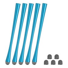 5 Pcs Slim Waist Stylus Pens, 2 in 1 Universal Capacitive Stylus, Blue picture
