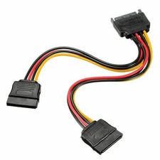 SATA Power 15-pin Y-Splitter Cable Adapter Male to Female for SSD HDD Hard Drive picture