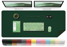 1 PCS Blackish Green 47.2x23.6 Inch PU Leather Suede NonSlip Desk Pad Mat picture