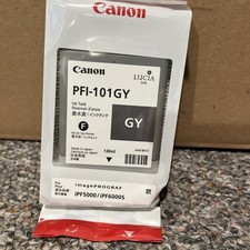 PAck of 5 Genuine Canon PFI-101 GY PFI-101GY Exp 7/18 picture