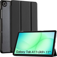 Black PU Leather Smart Cover Case for Samsung Galaxy Tab A11+ 11 Inch 2025 picture