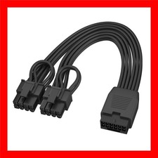 12VHPWR Cable Extension, 16 Pin(12+4) Female to Dual PCIe 8 Pin(6+2) Male GPU, P picture