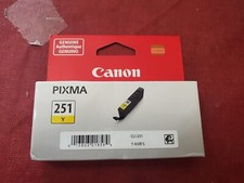 Genuine Canon Pixma CLI 251 Yellow Ink Cartridge Chromalife 100 Made In Japan picture