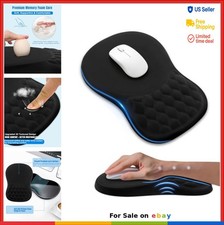 Ergonomic Mouse Pad With Memory Foam Wrist Rest Smooth Lycra Surface Non-Slip picture
