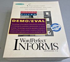 WordPerfect Informs Version 1.0 Windows Demo Eval Software BIG BOX New 1993 PC picture