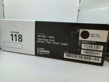NEW GENUINE - CANON 118 BLACK TONER CARTRIDGE - 2662B001 SEALED BOX picture