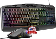 Teclado Y Mouse Mecanico Gamer Gaming Juegos Iluminacion Para PC Computadora NEW picture