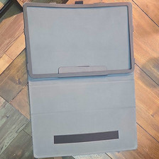 Gray Faux Leather Folding Folio Tablet Case Cover with Stand, Universal picture