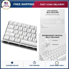 XVX White Crystal Jelly Keycaps OEM Profile 113 Keys Set for MX Mechanical picture