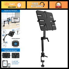 Universal Tablet Pole & Desk Mount with C-Clamp, Full Motion Holder for 6-14