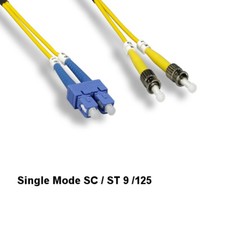 [10X] Kentek 2m SC to ST Single-Mode Fiber Optic Cable 9/125 Duplex Ethernet picture