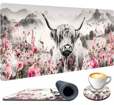 HaoSiTeck Extra Large Mouse Pad Desk 35.4 x 15.7 Full Desk Pad Keyboard And picture
