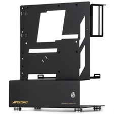 OCPC Micro ATX Freestyle Open Air PC Case ATX Power Supply - Black picture