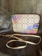 Coach Poppy Signature Daisy Applique Ipad/Tablet Crossbody Case Cover Sleeve picture