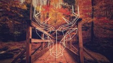 Landscape fall deer polygon art Custom Gaming Mat Desk picture