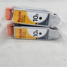 2pc Kodak 10B Genuine Black Ink Cartridges Sealed New Open Box 4K3135 picture