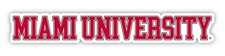 Miami University of Ohio College Text Vinyl Decal – White, Clear and Holo picture