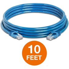 20 Pack Cat6 Patch Cable 1.5-15ft LAN Ethernet Cord for Gaming/Streaming Blue picture
